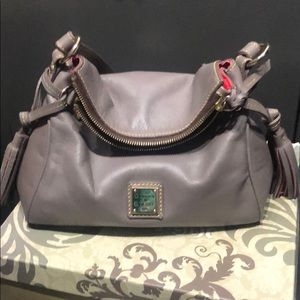 Dooney and Bourke mini satchel in mushroom color
